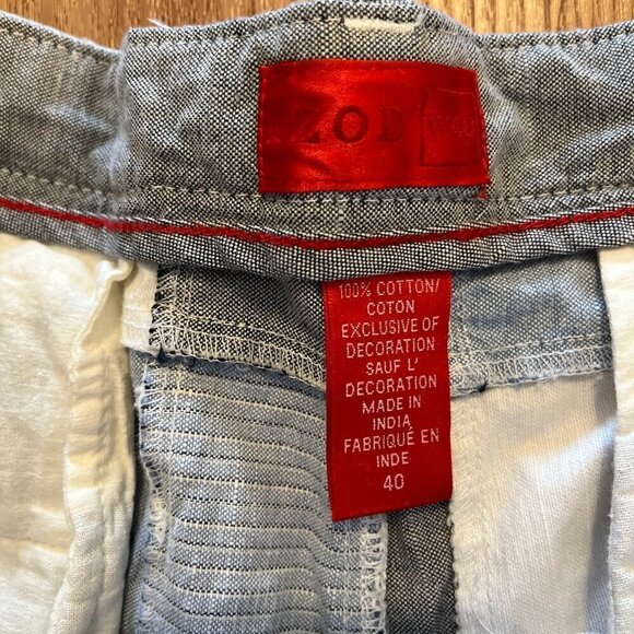 Izod Luxury Sport Men's Classic Oxford Cotton Patchwork Summer Shorts Sz 40 - Picture 3 of 8